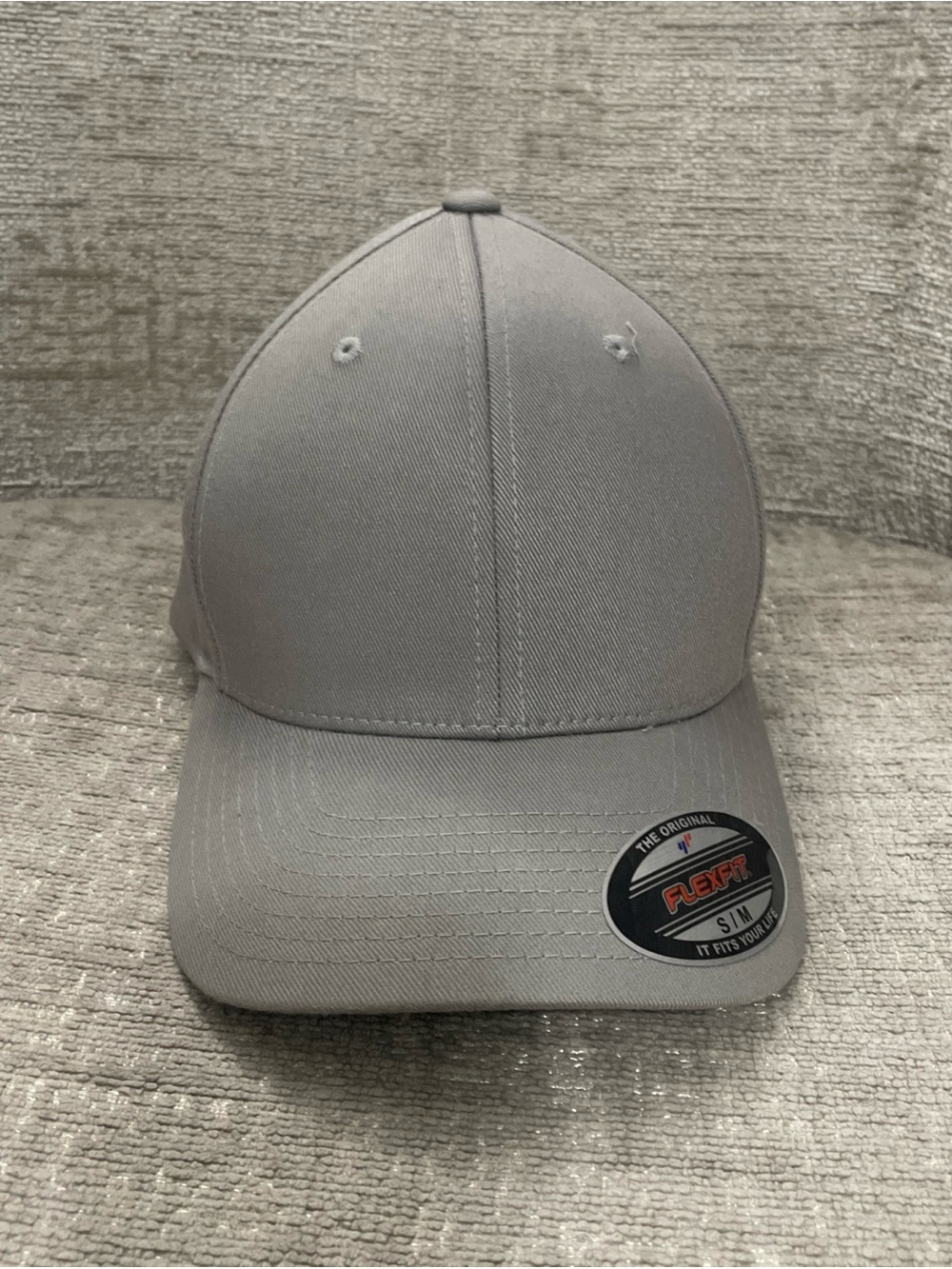 FLEXFIT Amazon Classic ORIGINAL 6-Panel Fitted Baseball Cap HAT S/M Grey - Picture 8 of 12